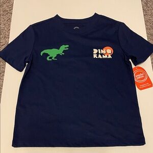 Wonder Nation Boys Size 8 Dino Rama T-Shirt Navy & Green Shirt Sleeve Shirt NWT